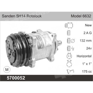 5700052  SD 5H14 2A 132MM 24V H-OR (K)