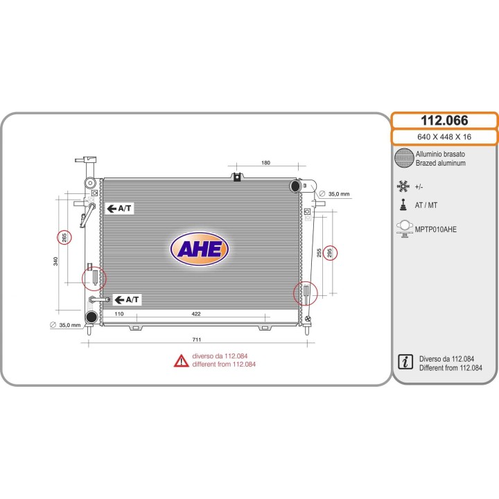 112066  RAD HYUNDAI Tucson/KIA Sportage 2.0/2.7 M/AT +/-AC