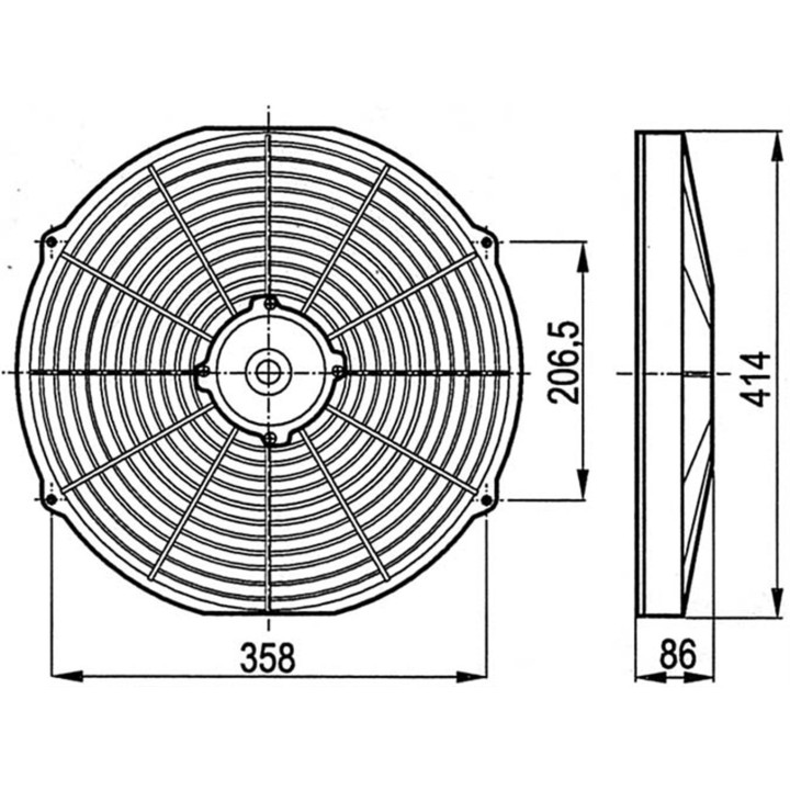 20166069P  ELECTROVENTILADOR SOP 385MM 12V POTENCIADO