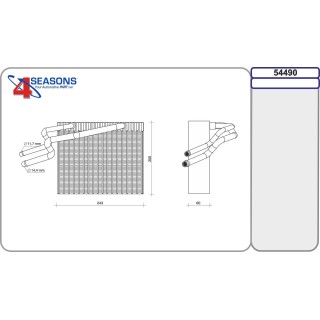 54490  EVAPORATOR RENAULT CLIO II 98-