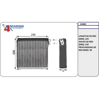 54900  EVAPORADOR KUBOTA / FIAT