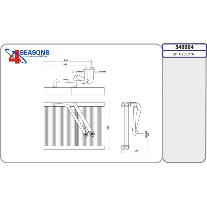 540004  Evaporatore MERCEDES Vito III W447 03.14-