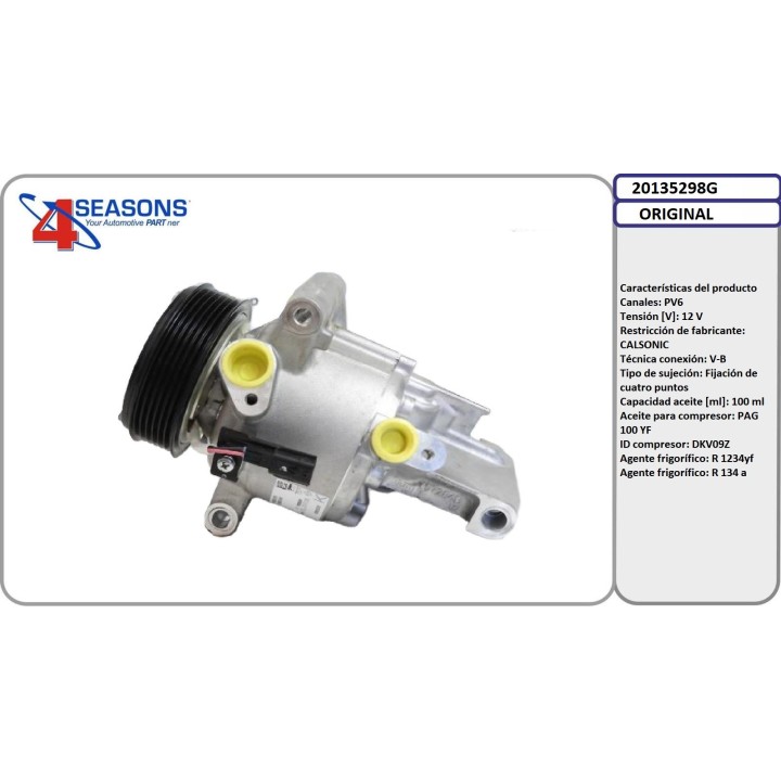 20135298G   ORIGINAL CL DKV09Z A/D PV6 100MM 12V V-B (2D-1T)