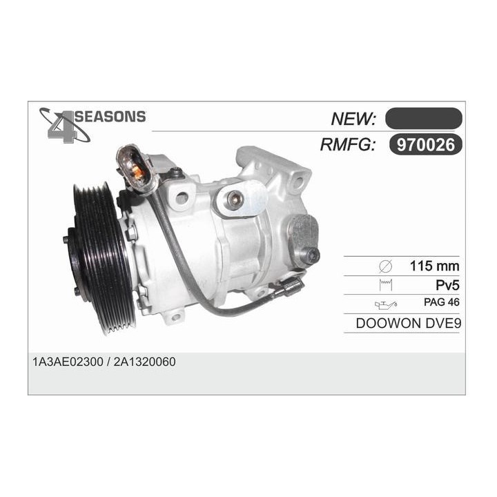 970026N  COMPRESOR NUEVO  KIA Rio III (UB) 1.25 CVVT   11-