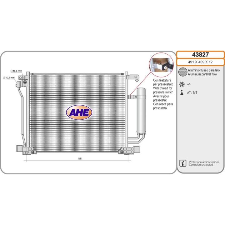 43827  Cond. Nissan Juke/Pulsar 1.2 DIG-Tu