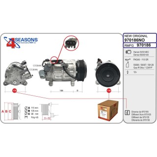 970186NO COMPRESOR NUEVO ORIGINAL BMW/MINI serie 1/2/X1/X2/One 16/16d/18/18d/20d 09.13-