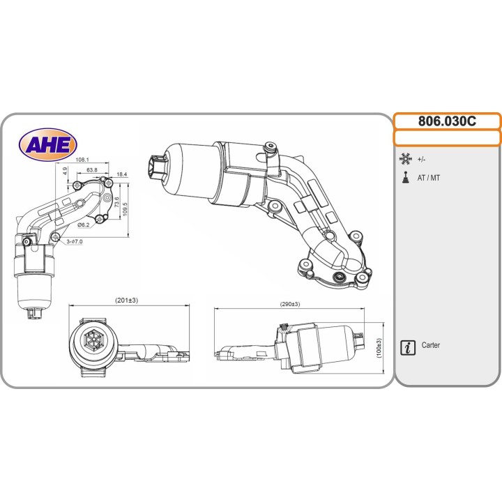 806030C Carter Oilc. CITROEN/PEUGEOT C2/C3/Nemo/1007/206/207 1.1/1.4 06.94-