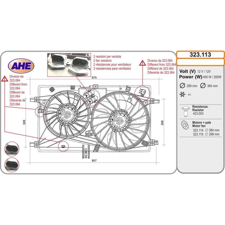 Elettrov  OPEL/RENAULT Movano/Master 2 3CDTi/2 3dC