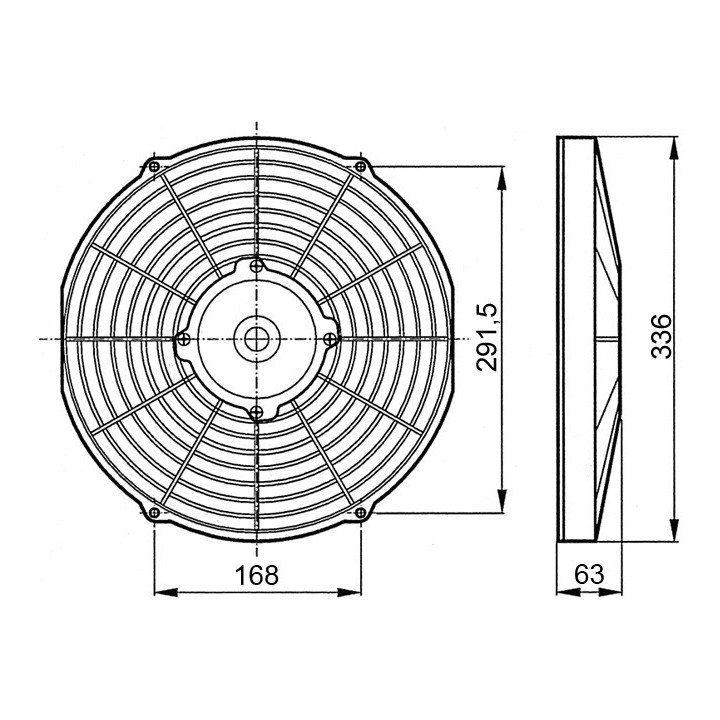 20166076  ELECTROVENTILADOR SOP 305MM 12V