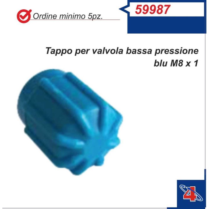 59987  TAPON CARAGADOR R134A AZUL (1 UDS)