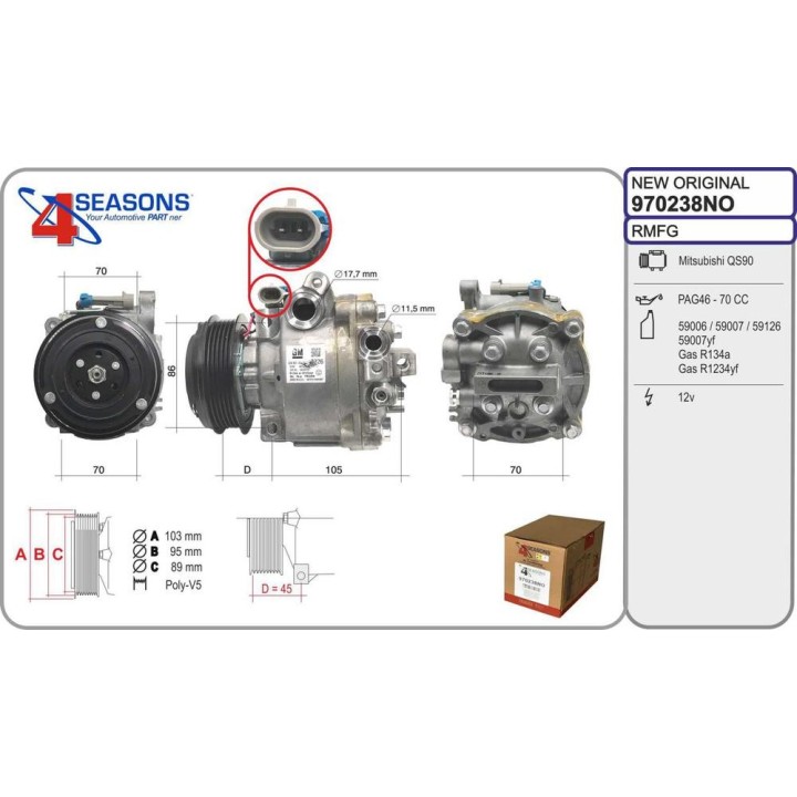 Cmp New OE CHEVROLET/OPEL Aveo/Trax/Adam/Mokka 1 4