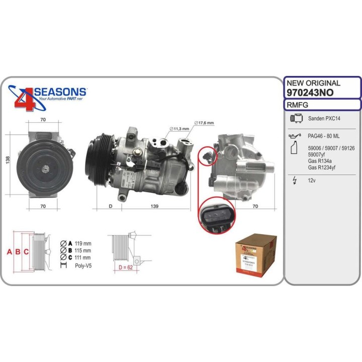 Cmp New OE MERCEDES Classe A/B/CLA/GLB 180d/200d/2