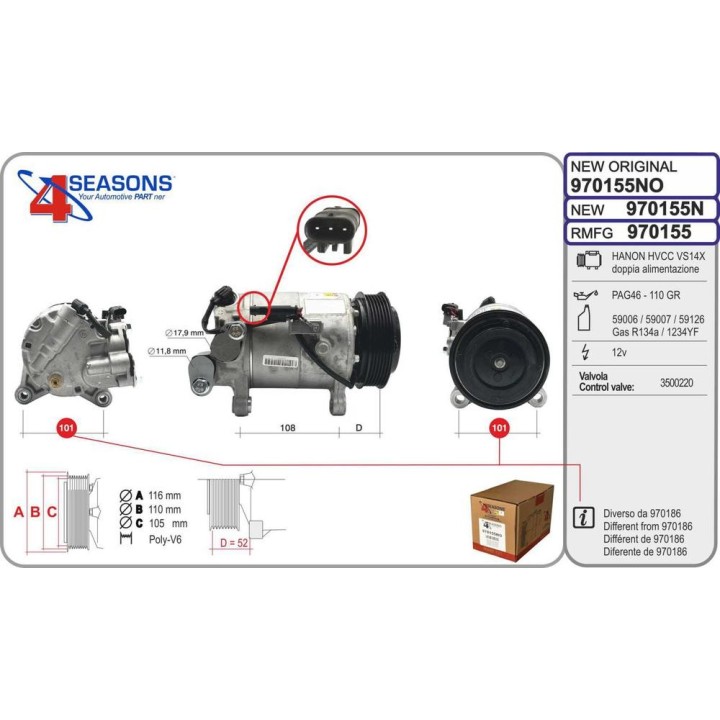 CMP New OE BMW serie 2/X1/X2/X3/X4 14d/16d/18/18d/