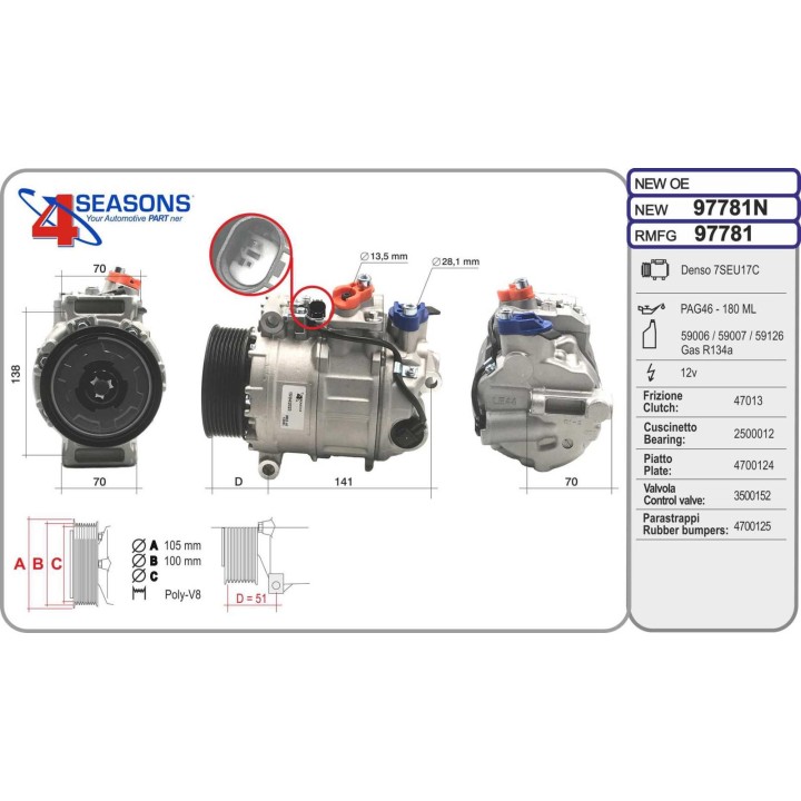 97781N  CMP RMF MERCEDES-BENZ W164 CDI 05-