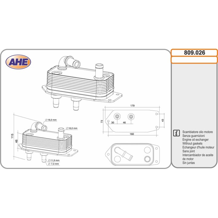 809026 Oilc. ALFA 159 1.9JTDM 09.05-11.11