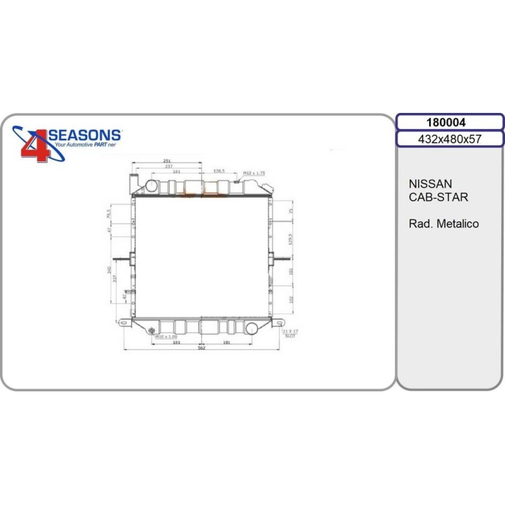 Radiador NISSAN CABSTAR 3 0 D 00-