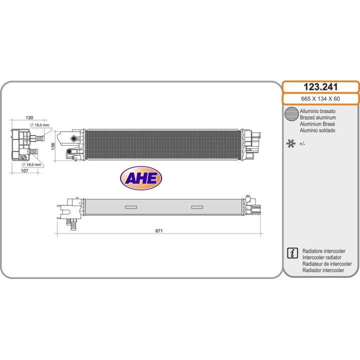 123241 Rad. Int. RENAULT Trafic 2.0dCi 06.19-