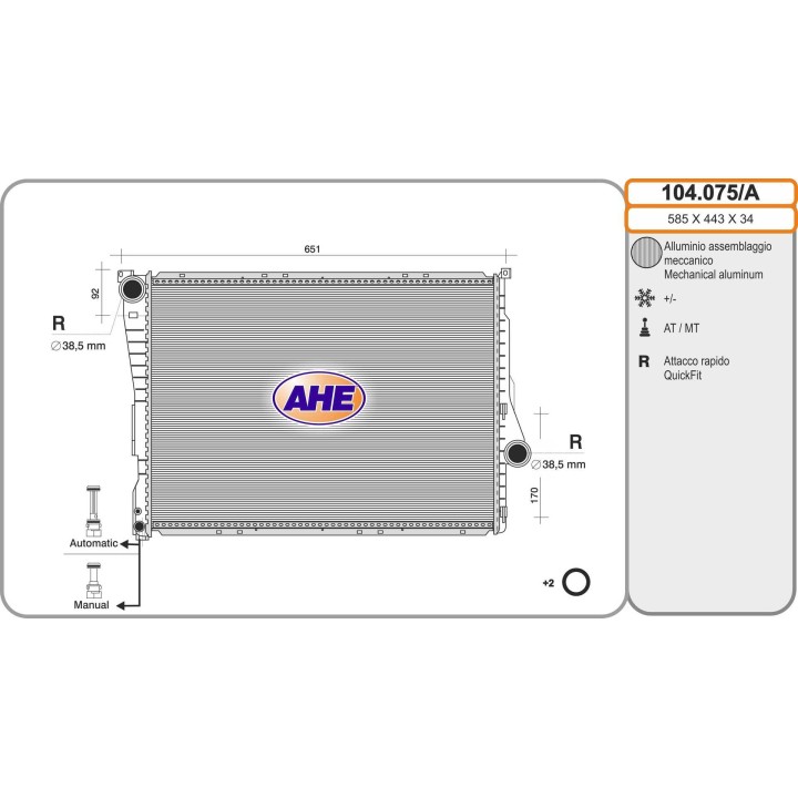 104075/A  BMW 316 - 318 - 320 - 318 D - 320D - 323 - 328 - 3