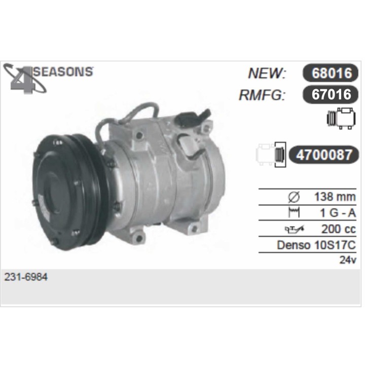 67016 CMP  RMFG CATERPILLAR 10S17C 1 G -A