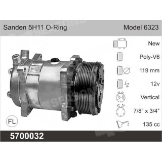 5700032 CMP  RMFG SANDEN 5H11 MOD 6323