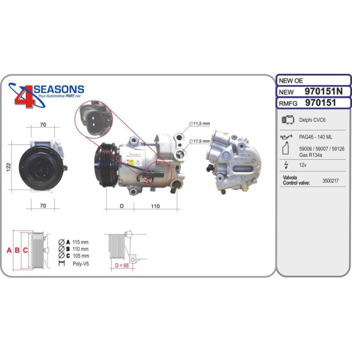 CMP New OPEL Astra J/Cascada/Insignia/Meriva/Zafir