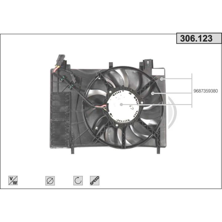 306123 FAN PEUGEOT 508 1.6HDI  12-19