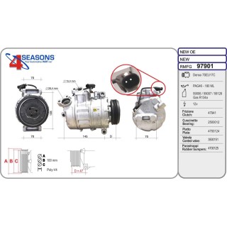 97901  COMPRESOR  BMW SERIE 5 E60/61 6 CYL 03-