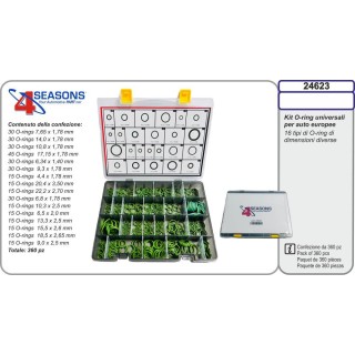 Kit O-ring universali 16 dimensioni