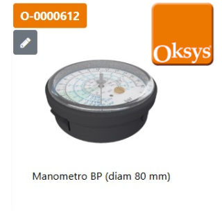 O-0000612 MANOMETRO MAQUINA SERIE 200 LP BAJA AZUL