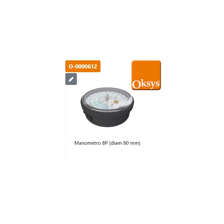 O-0000612 MANOMETRO MAQUINA SERIE 200 LP BAJA AZUL
