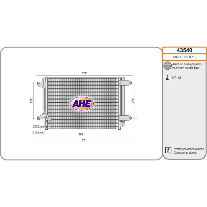 43540  COND VOLKSWAGEN Beetle All 12.10-