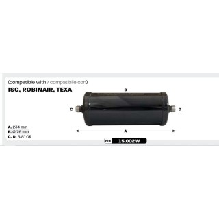15002W  FILTRO DESH. DML 303FS 3/8 ORING COMPATIBLE CON ISC TEXA ROBINAIR