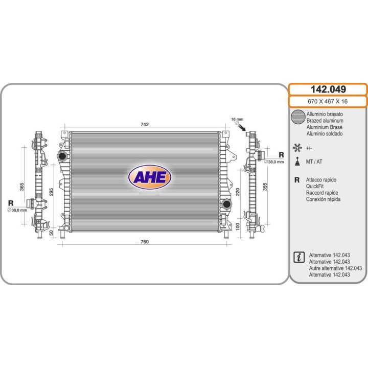 Rad  LAND ROVER Discovery/Range Rover Evoque 2 0D