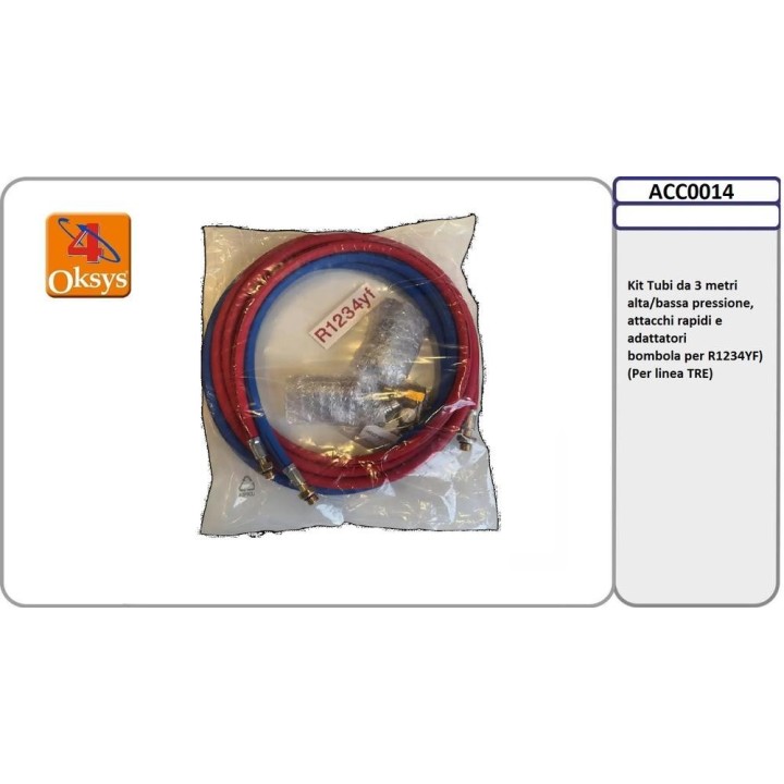 JUEGO DE MANGUERAS 3M PARA 1234YF CON ADAPTADORES 