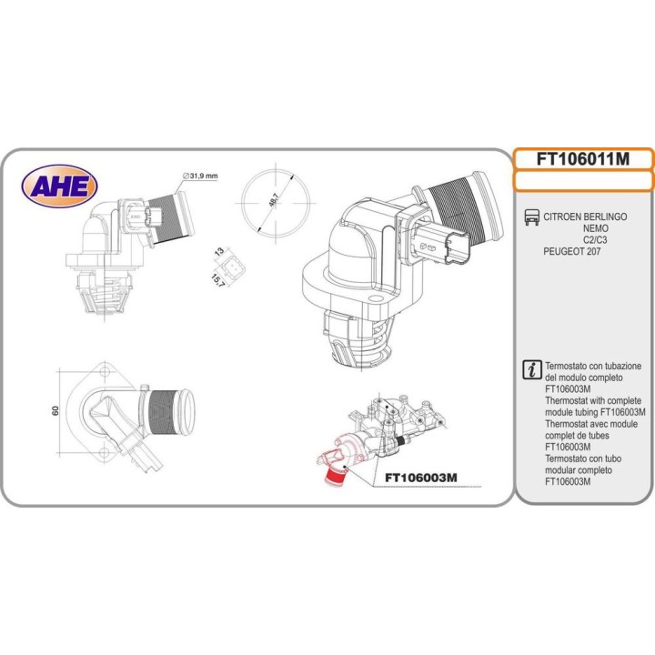 Fl  Term  CITROEN/PEUGEOT Berlingo/C2/C3/Nemo/207