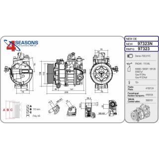 97323  COMPRESOR  LAND ROVER DISCOVERY III 2.7 TD 04