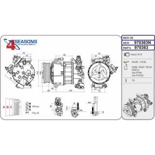 970363  Cmp Rem FORD Galaxy/S-Max 2.0TDCi 01.15-06.18