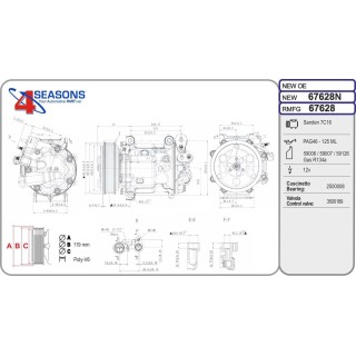 67628N  Cmp New CITROEN/PEUGEOT C5/C6/407/508/607 2.0HDi/2.2HDi 09.04-12.18