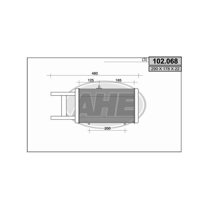 102068  Rad. auxiliar cooler AUDI 80/90 Coupè