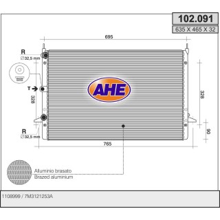 102091  RADIADOR FORD GALAXY (00-) 2.8 i V6