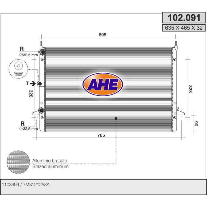 102091  RADIADOR FORD GALAXY (00-) 2.8 i V6
