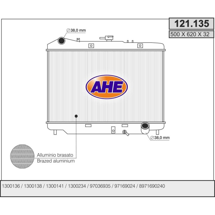 121135  RAD.OPEL MONTERREY 3.1/ 91-97(500x620x32 CP)