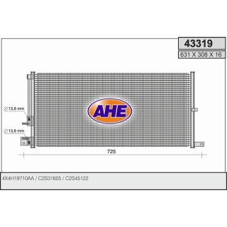 43319  CONDENSER JAGUAR 2.2 D 07.05-
