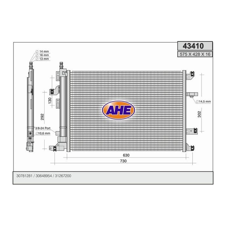 43410  COND  VOLVO S80 2.4-2.8-2.9 24V-2.5