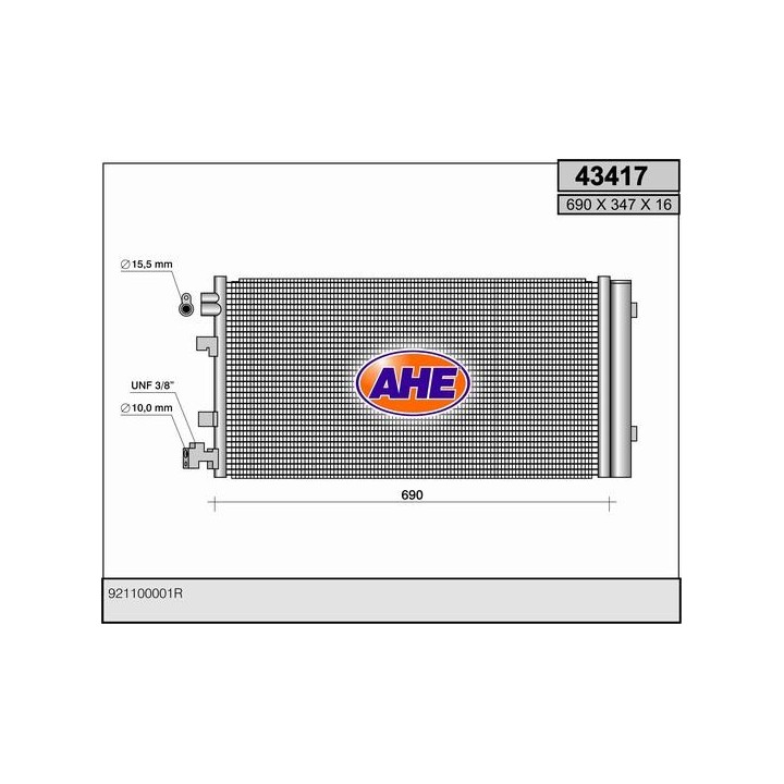 43417  COND. RENAULT Megane III 1.6/2.0/1.5DCi/1.9DCi 08-