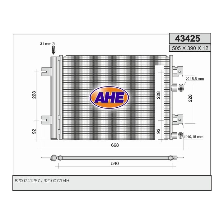 43425  COND DACIA Logan 1.4/1.5Dci/1.6  11.08-