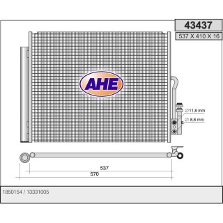 43437  COND OPEL Meriva B 1.4/1.4Turbo/1.3CDTi/1.7CDTi