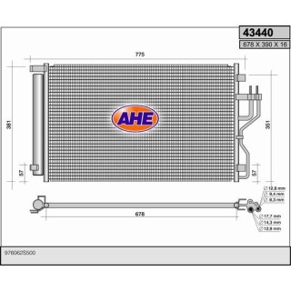 43440  COND HYUNDAI ix35 2.0 / 2.0CRDi / 2.4   09-