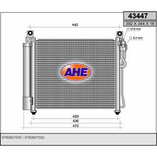 43447  COND  KIA Picanto (BA) 1.0 / 1.1  +/-AC  04-