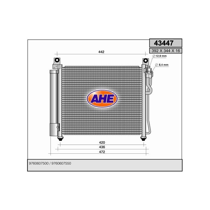 43447  COND  KIA Picanto (BA) 1.0 / 1.1  +/-AC  04-